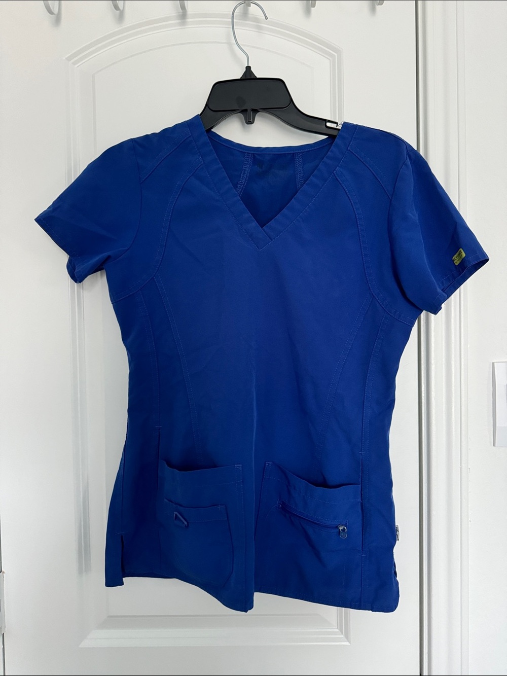 Royal Blue V-Neck Women's Scrub Top